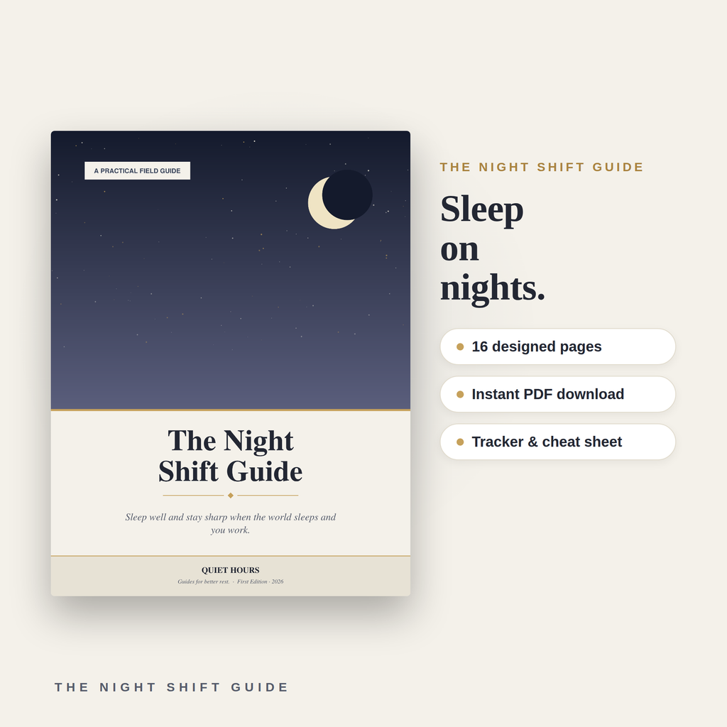 The Night Shift Guide — Sleep Well When You Work Nights