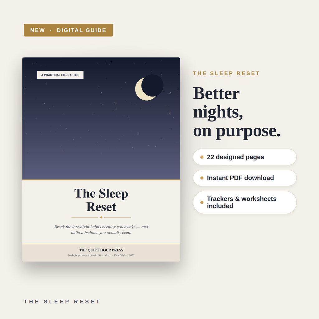 The Sleep Reset — A Practical Guide to Better Sleep & Earlier Bedtimes