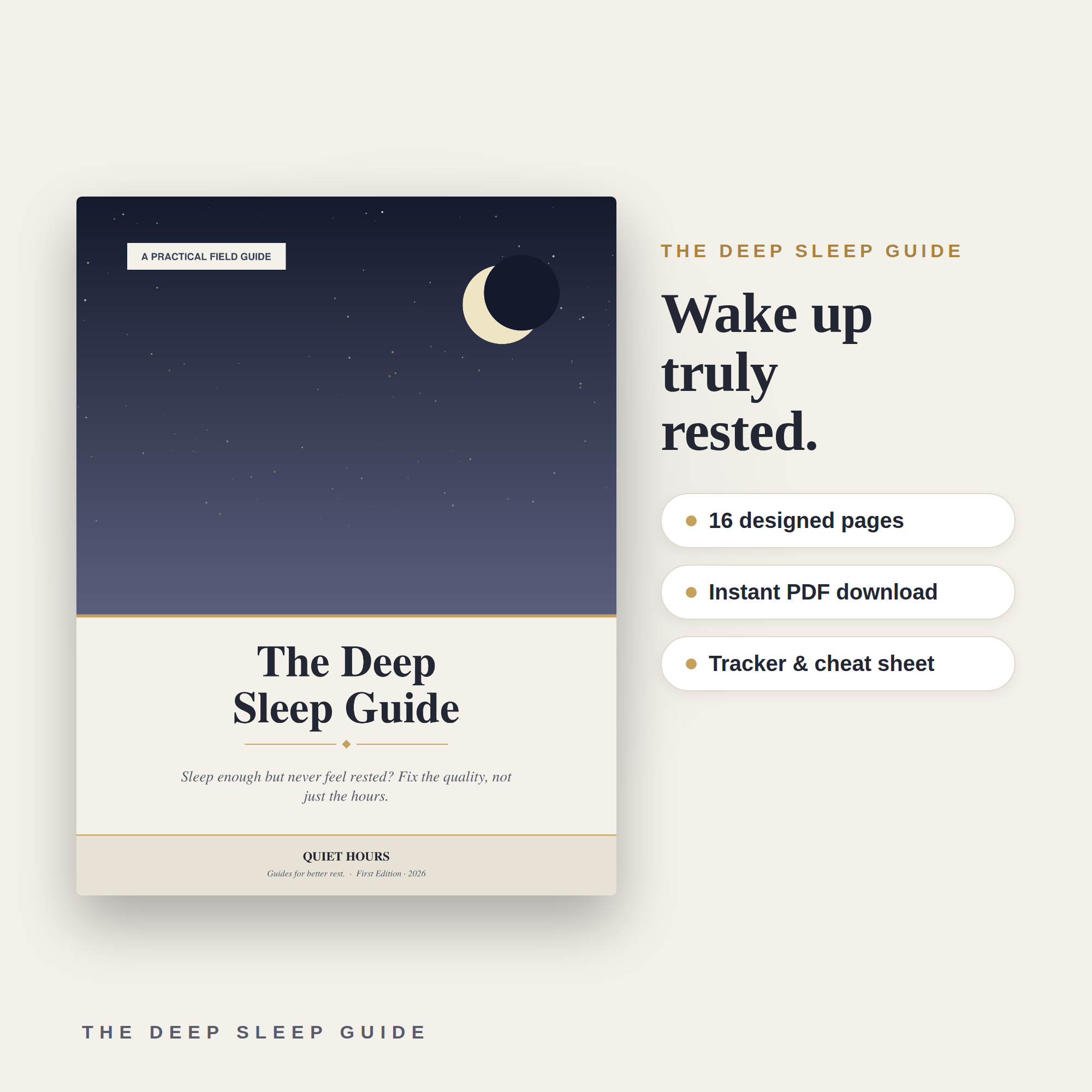 The Deep Sleep Guide — Wake Up Truly Rested by Fixing Sleep Quality