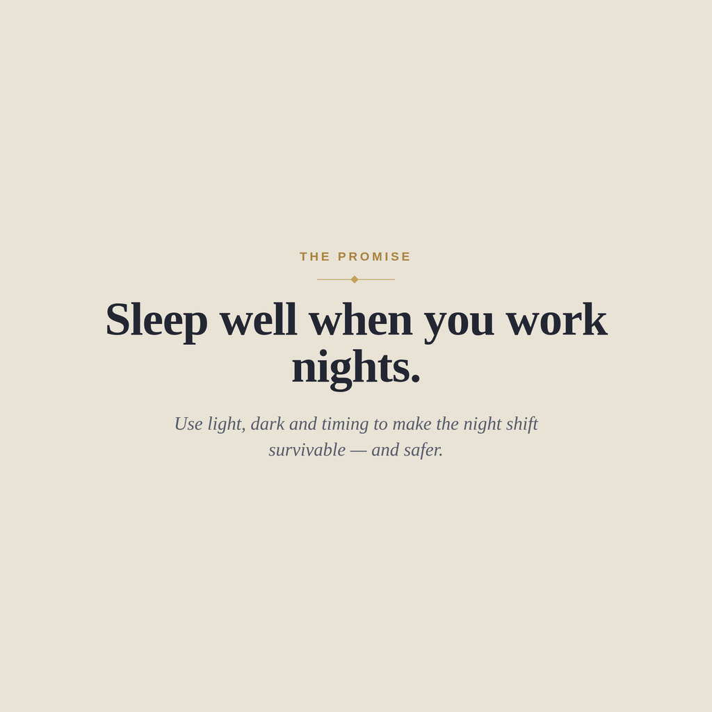 The Night Shift Guide — Sleep Well When You Work Nights