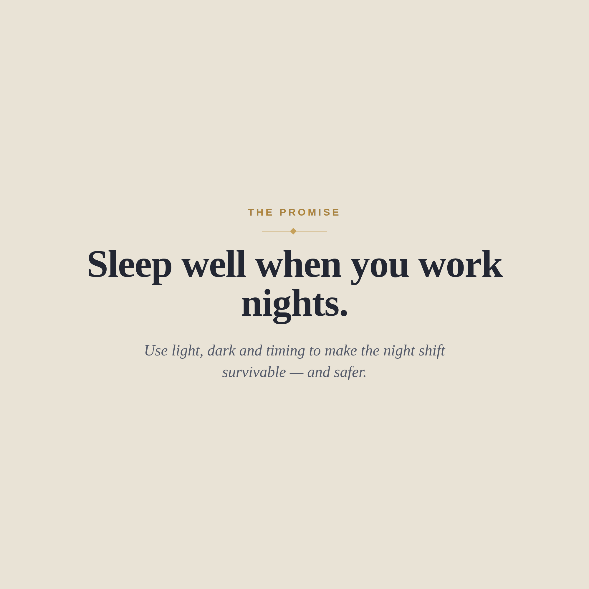 The Night Shift Guide — Sleep Well When You Work Nights