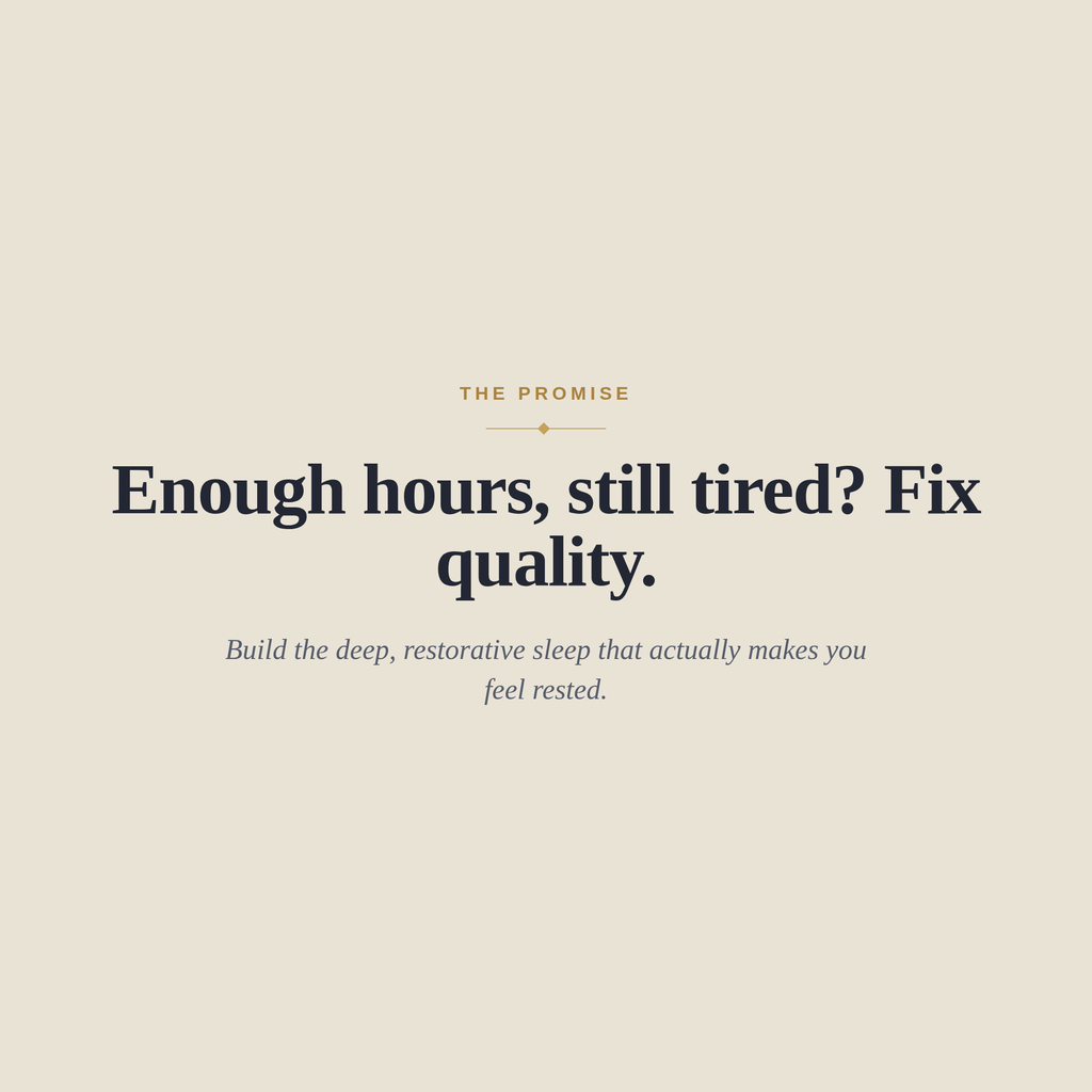The Deep Sleep Guide — Wake Up Truly Rested by Fixing Sleep Quality