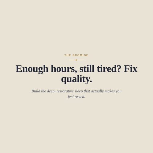 The Deep Sleep Guide — Wake Up Truly Rested by Fixing Sleep Quality