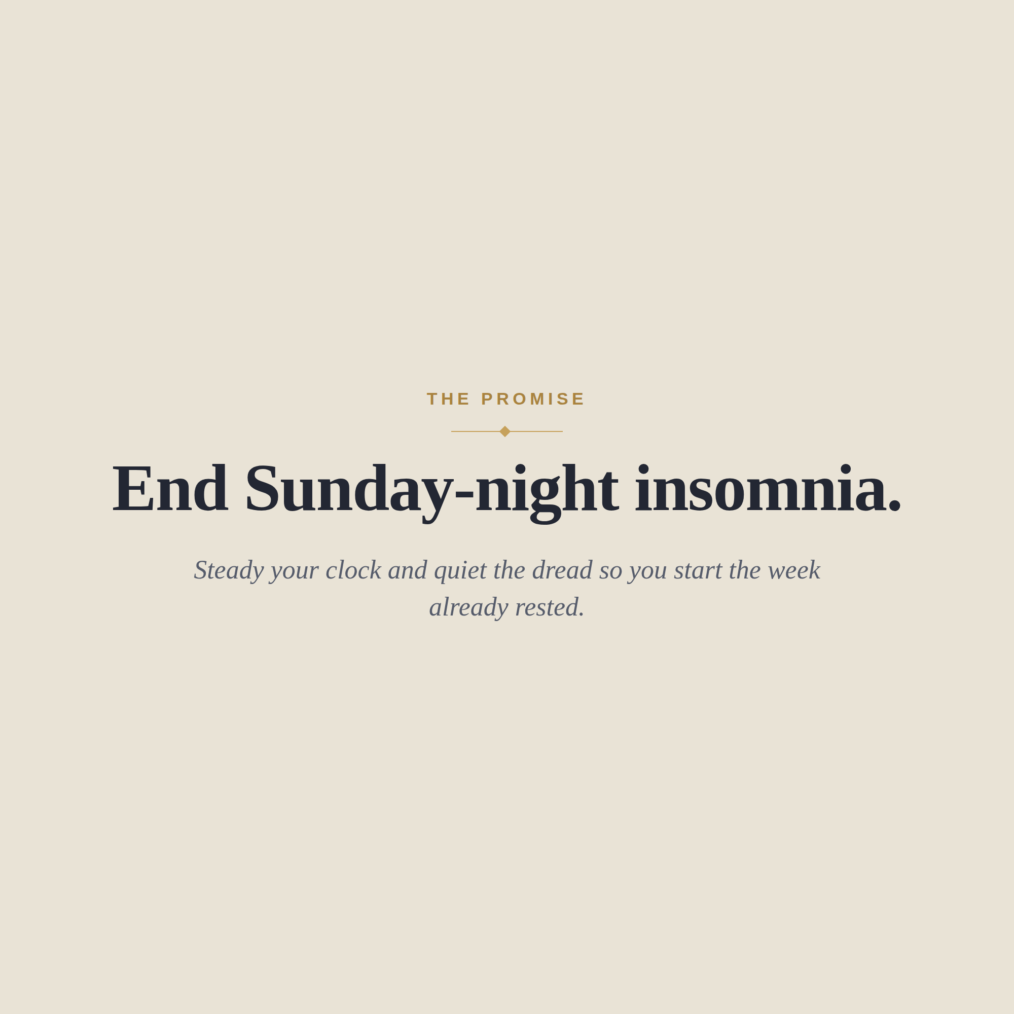 The Sunday Reset — Beat Sunday-Night Insomnia and Weekend Drift