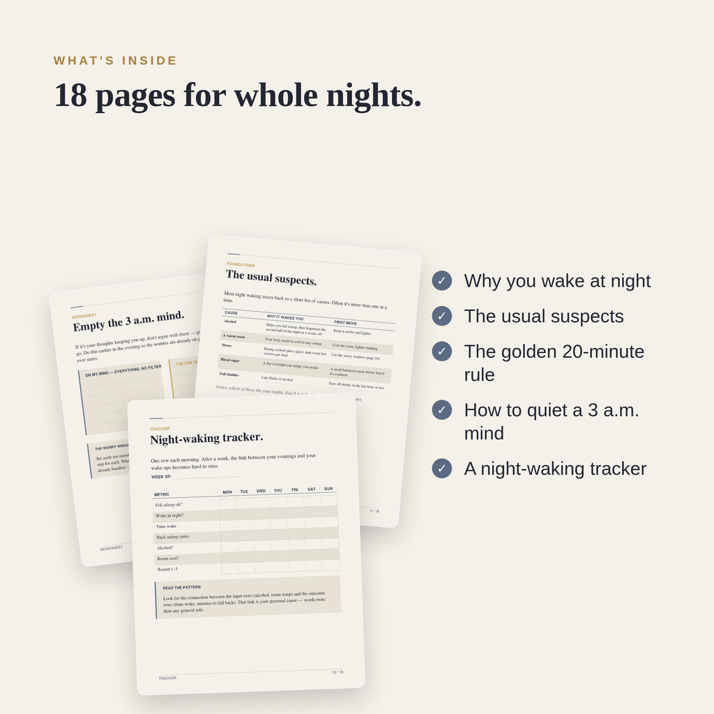 The 3 A.M. Fix — Why You Wake at Night and How to Fall Back Asleep
