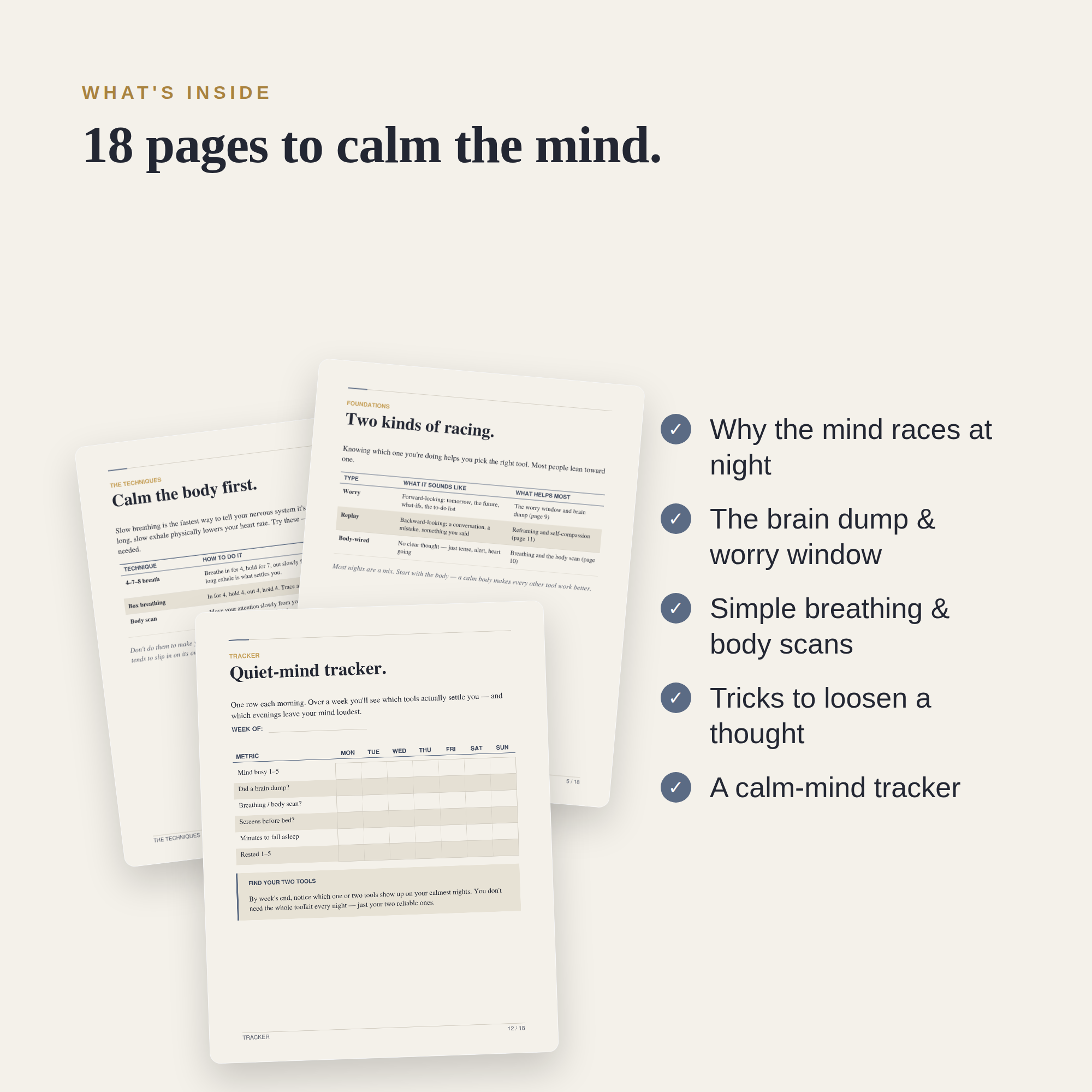 The Quiet Mind — Calm a Racing Mind and Drift Off with Ease