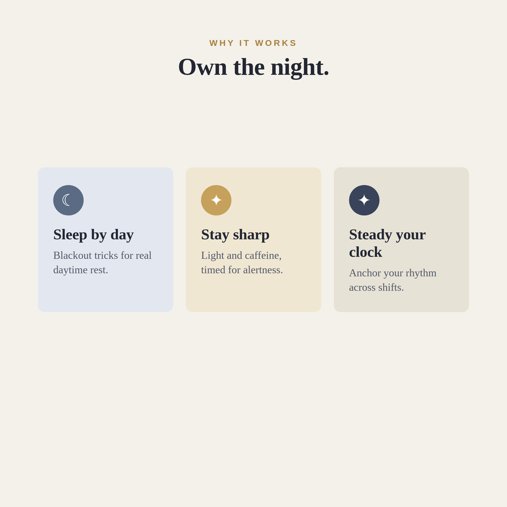 The Night Shift Guide — Sleep Well When You Work Nights