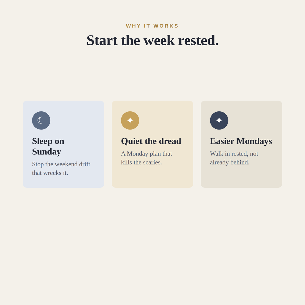 The Sunday Reset — Beat Sunday-Night Insomnia and Weekend Drift
