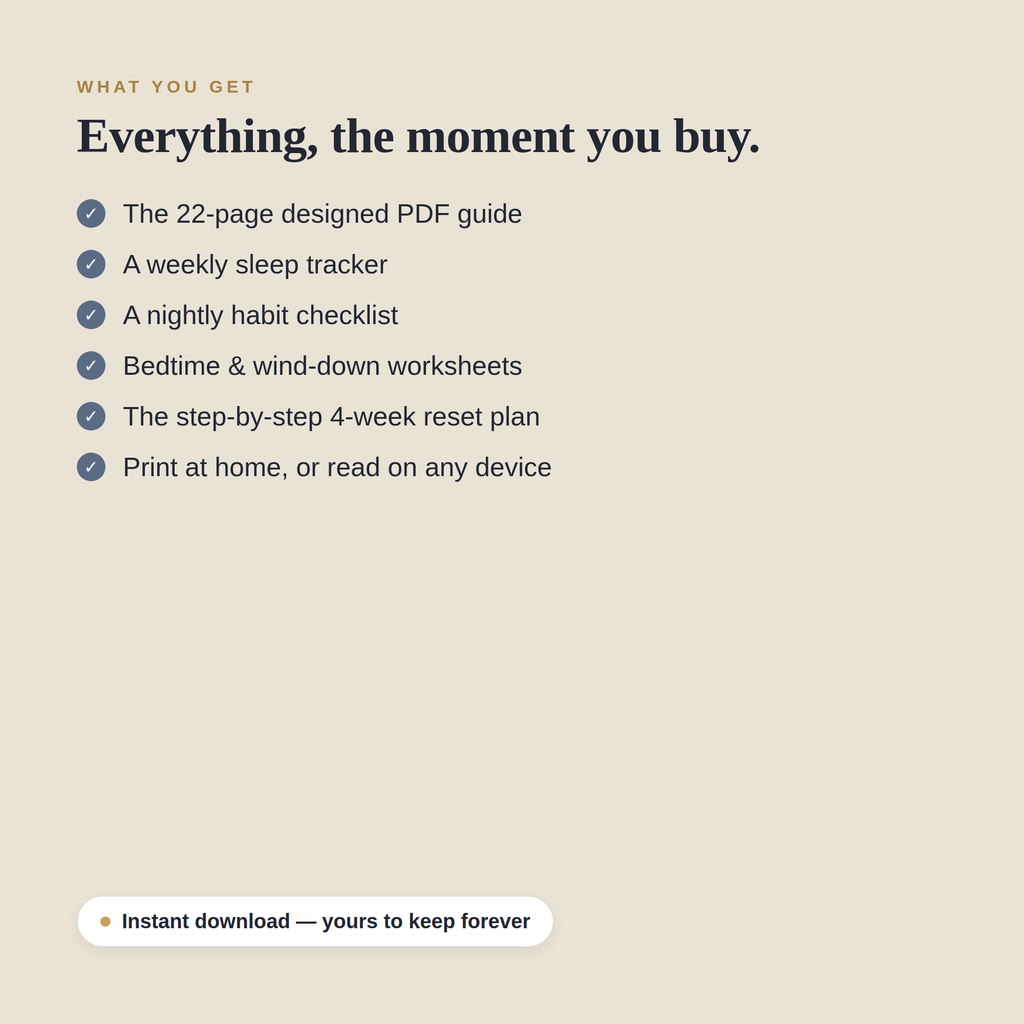 The Sleep Reset — A Practical Guide to Better Sleep & Earlier Bedtimes