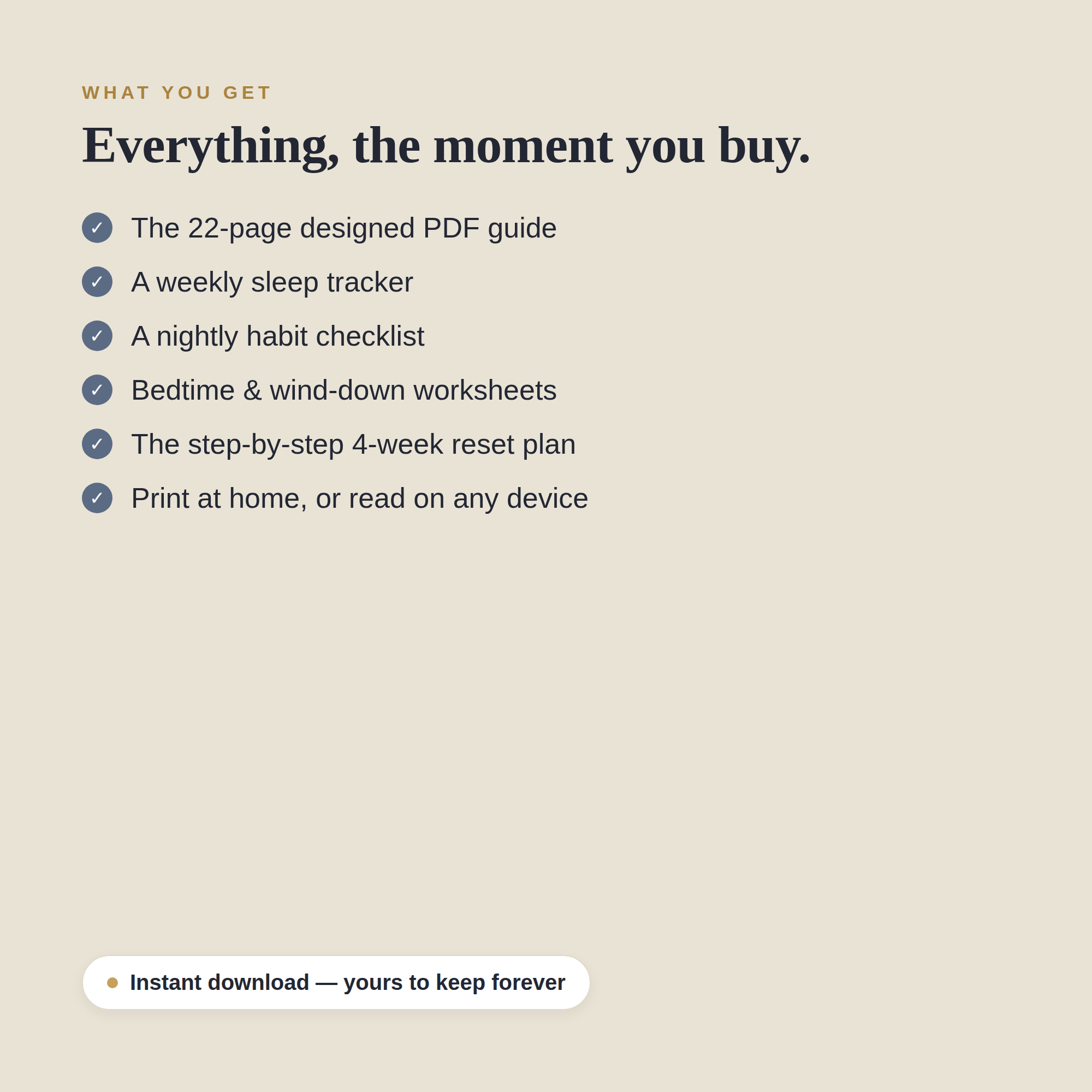 The Sleep Reset — A Practical Guide to Better Sleep & Earlier Bedtimes