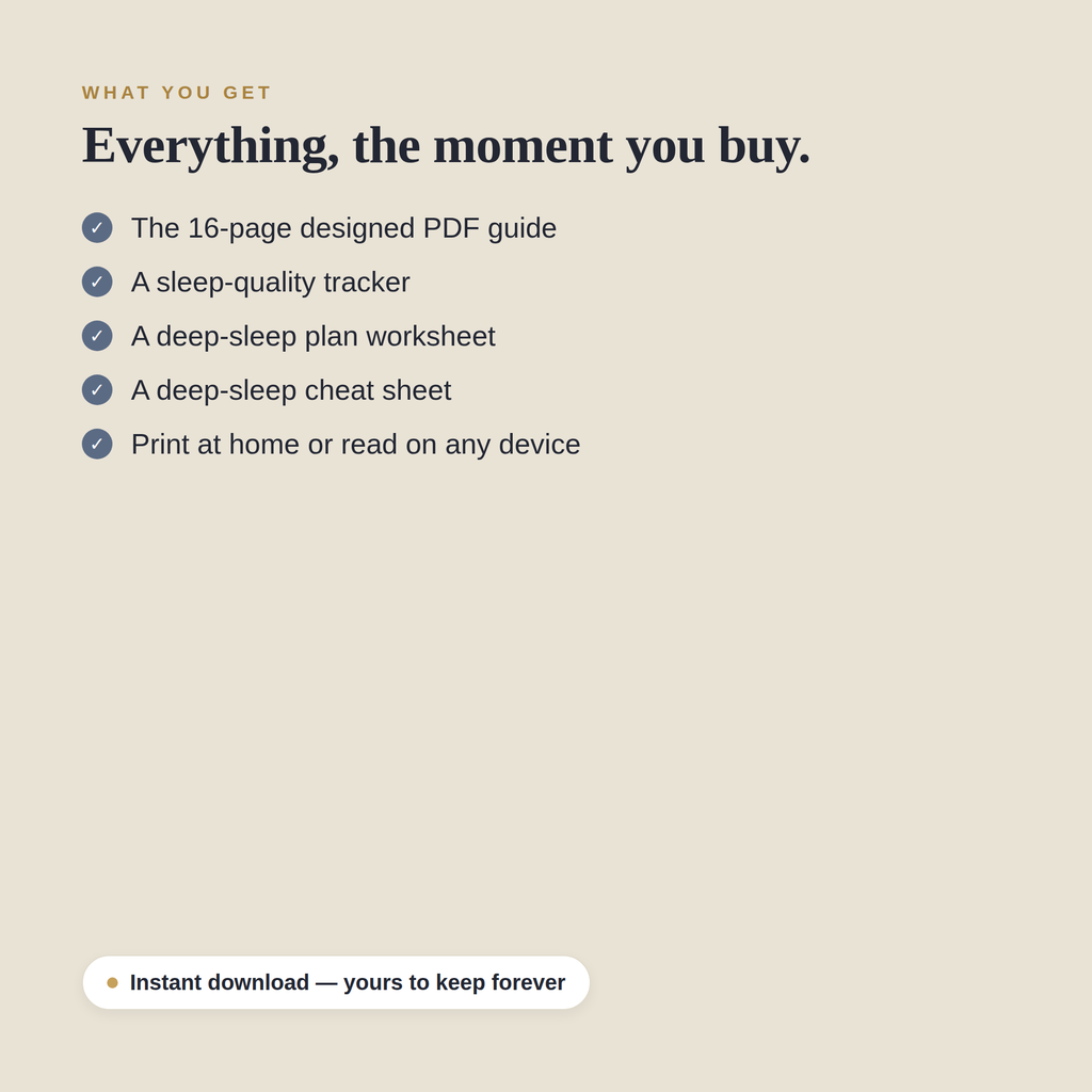 The Deep Sleep Guide — Wake Up Truly Rested by Fixing Sleep Quality